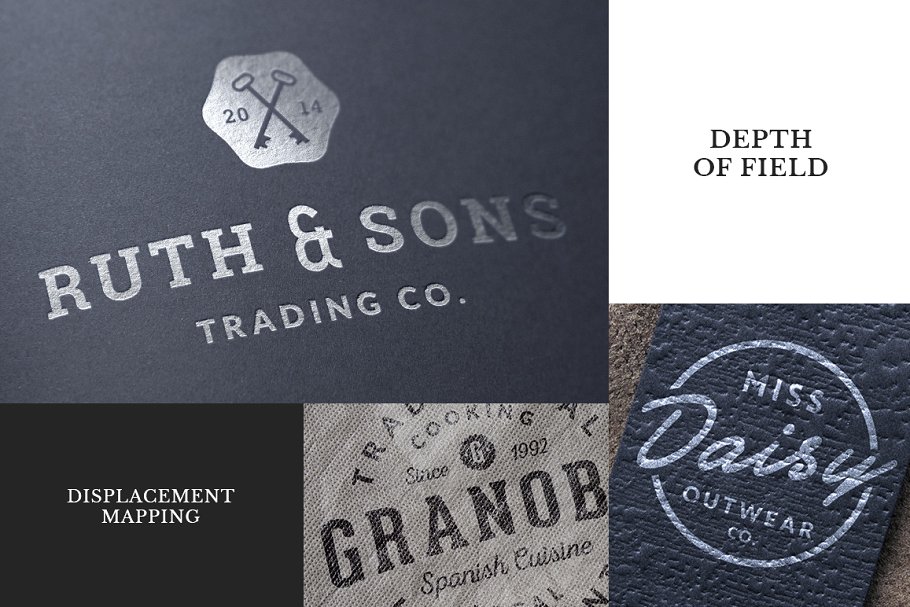 10款非常有格调的Logo/徽章设计展示样机模板 10 Logo/Badge Mock-Ups Vol.2插图(3)