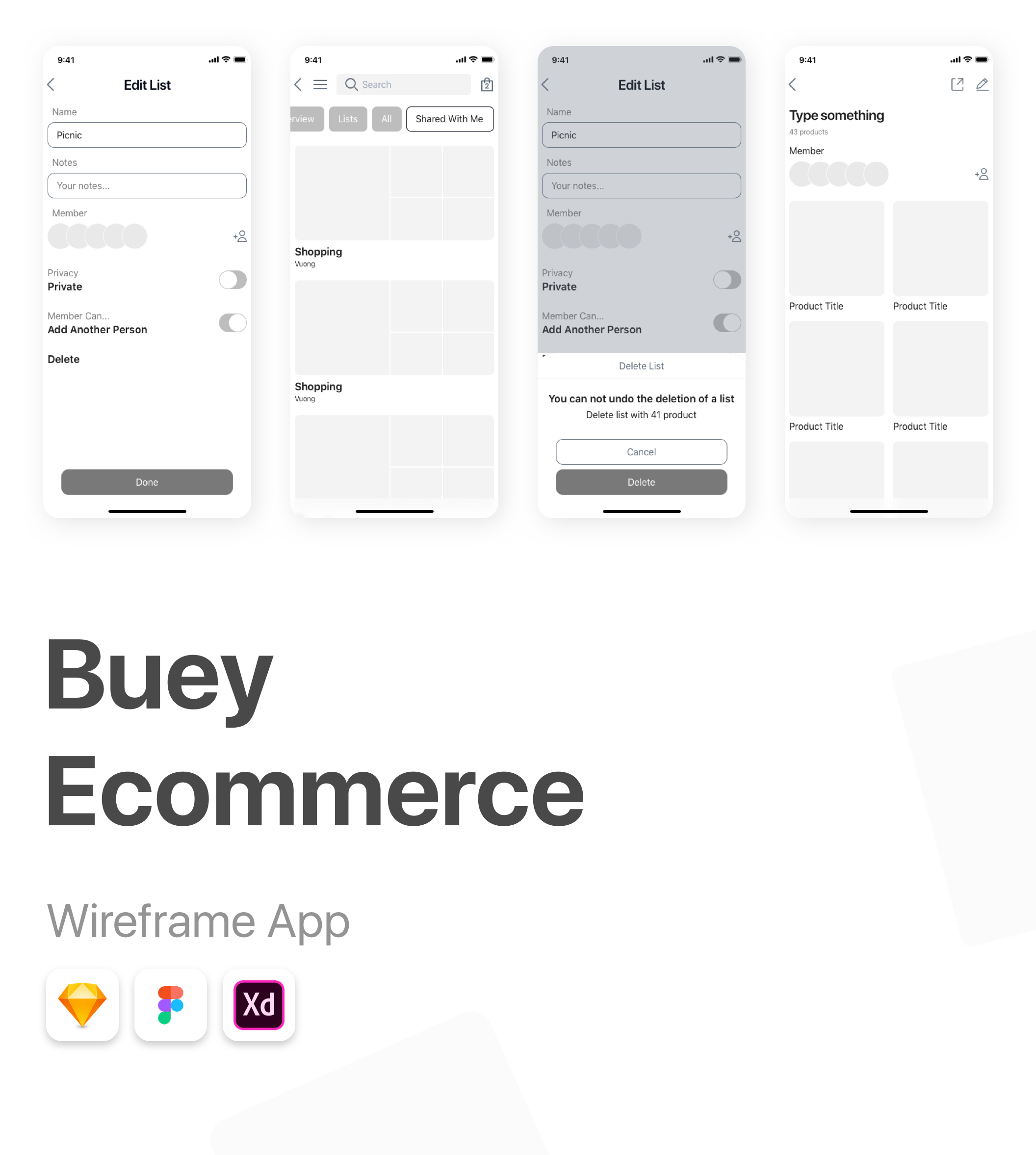 素材库下午茶：电子商务APP应用设计线框套件插图(3)