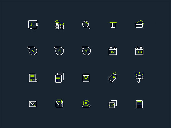 Banking Icon Set素材之家精选sketch素材
