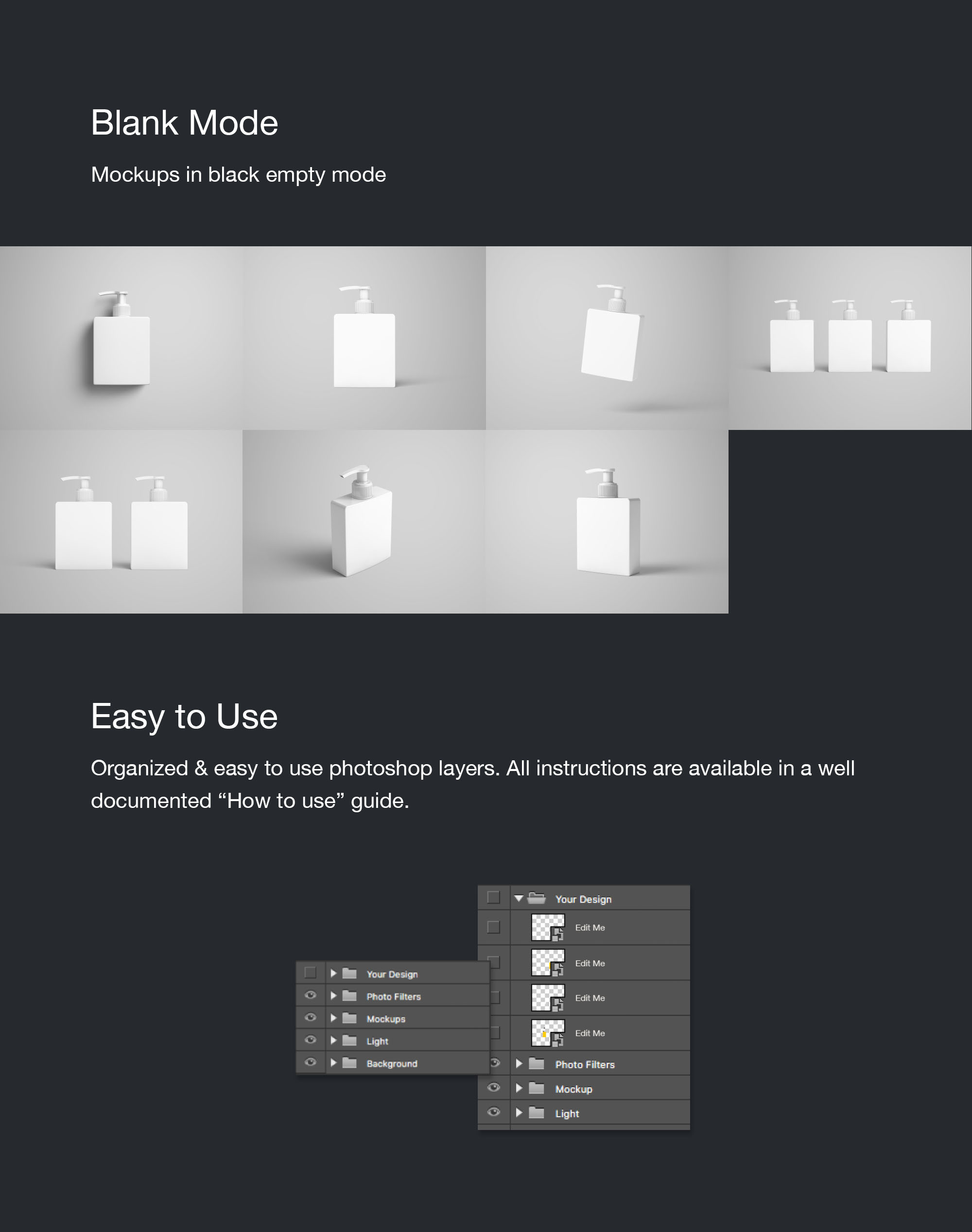 按压式瓶乳液包装外观设计样机模板 Cream Bottle Mockup插图(9)