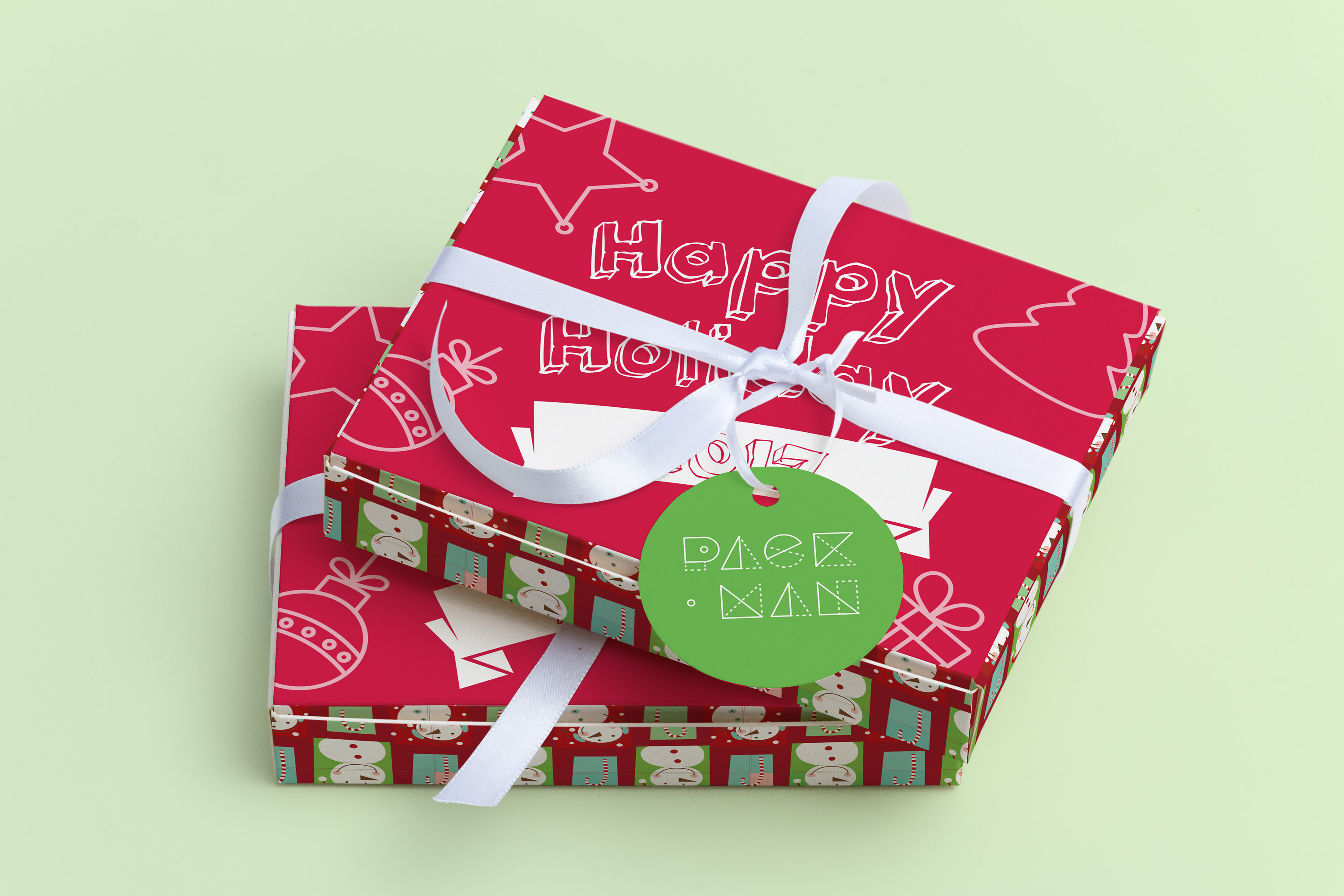 扁平甜品糕点包装盒礼品盒外观设计样机02 Sweet Box Mockup 02插图