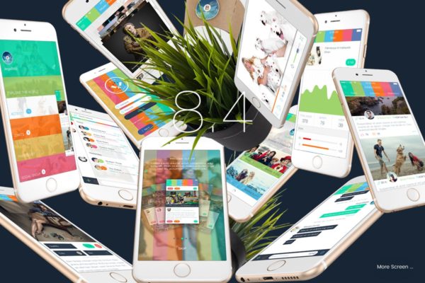 多用途极简主义手机APP应用UI套件8.4 8 Part 4 – Mobile UI Kit