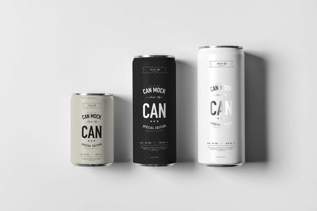 易拉罐饮料啤酒罐头样机模板 Can Mock-up插图(5)