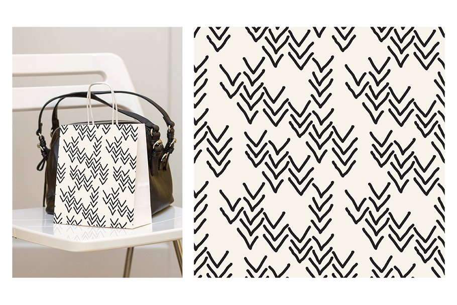 人字形图记无缝图案纹理 Chevron. Seamless Patterns Set v.2插图(4)