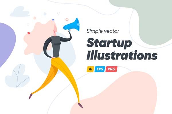 素材库下午茶：个性的时尚矢量插画素材套装下载[XD,Sketch]