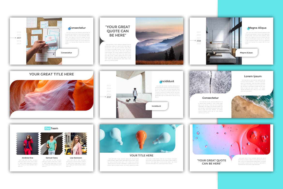 高端企业宣传PPT幻灯片设计模板下载 My Slides For Powerpoint插图(3)