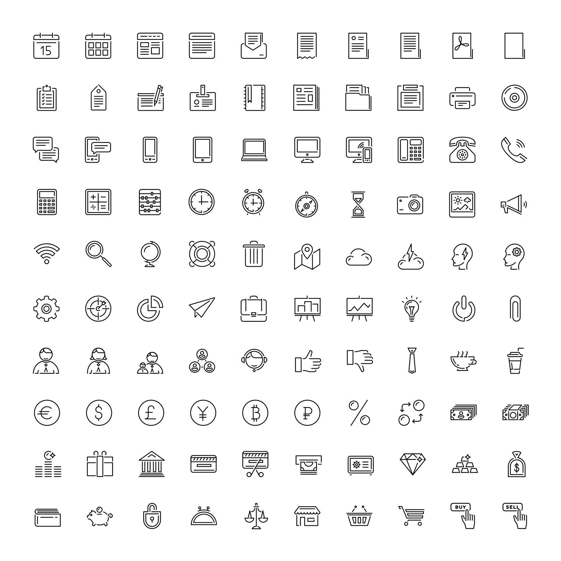 100 Line Icons