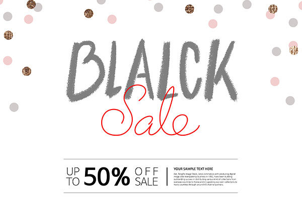 黑色星期五半价促销活动宣传电商海报素材