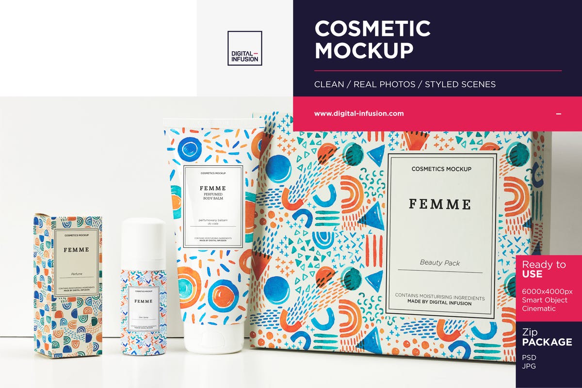 化妆品样机/真实照片场景 Cosmetic Mockup / Real Photo Scenes插图