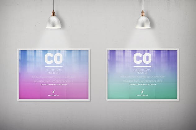 优雅海报画框样机模板 C0 Elegant Poster Frame Mock-Ups插图(11)