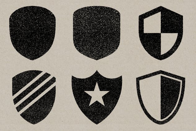 30款复古做旧效果纹理矢量印章形状 Vector Shape Stamps插图(4)