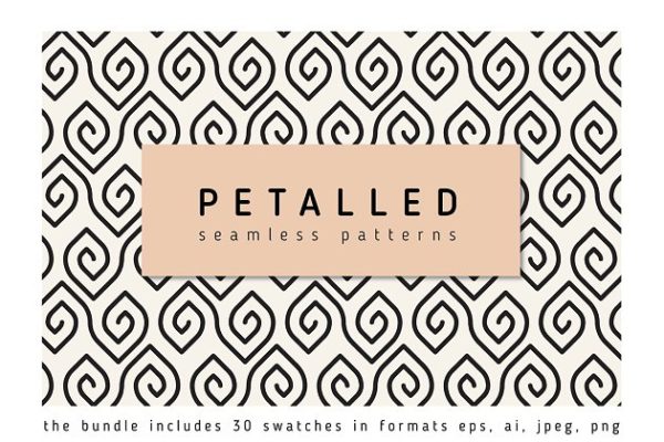花瓣从图案纹理 Petalled Patterns Bundle