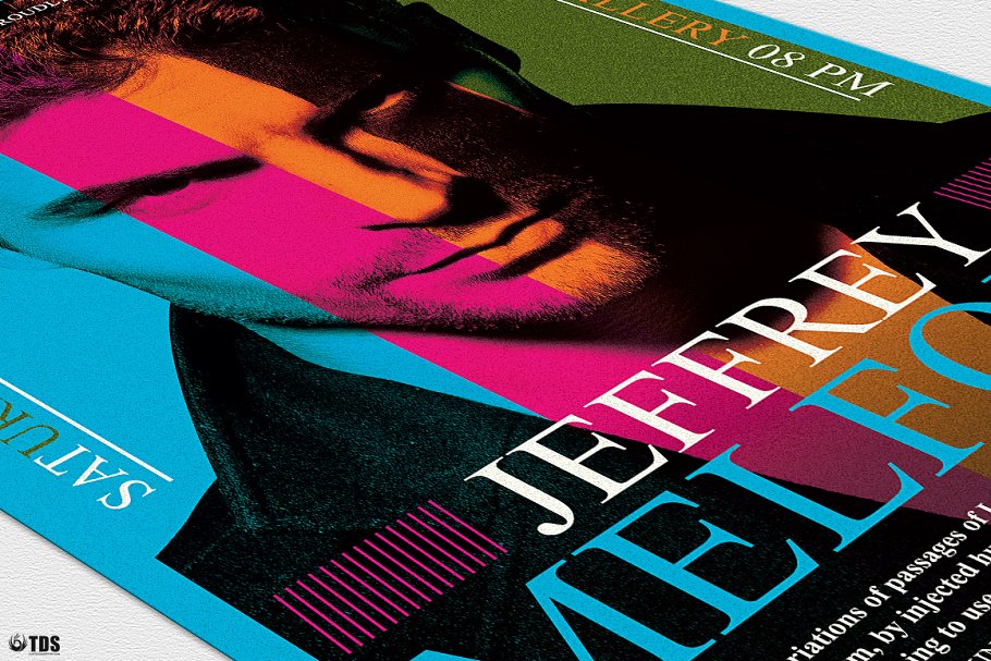 艺术家活动推广传单PSD模板 V3 Artist Promotion Flyer PSD V3插图(5)