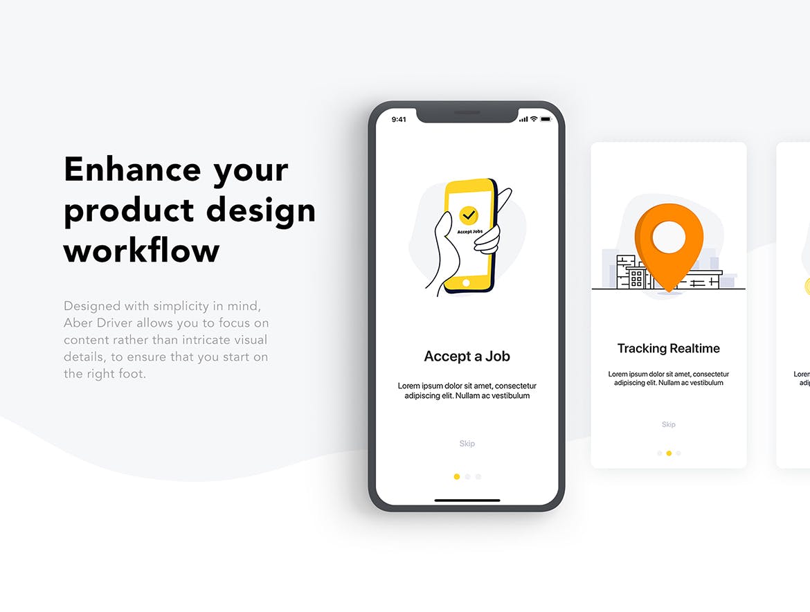 出租车/网约车/顺风车APP应用UI设计套件FIGMA模板 Taxi Driver Booking UI Kit for FIGMA插图(3)