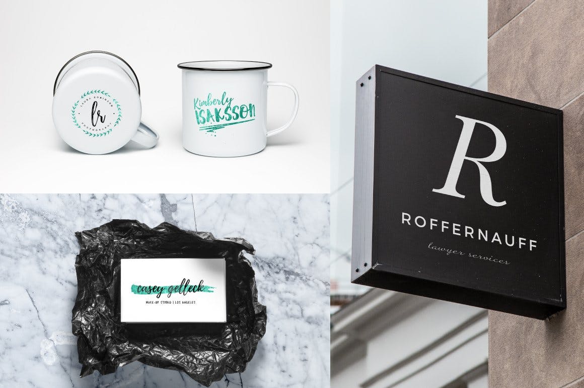 女性时尚品牌Logo设计模板合集[175个Logo模板+27种肌理纹理] The Humongous Girlpreneurs Logo Pack插图(6)