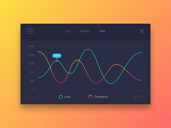Color Line Statistics素材之家精选sketch素材