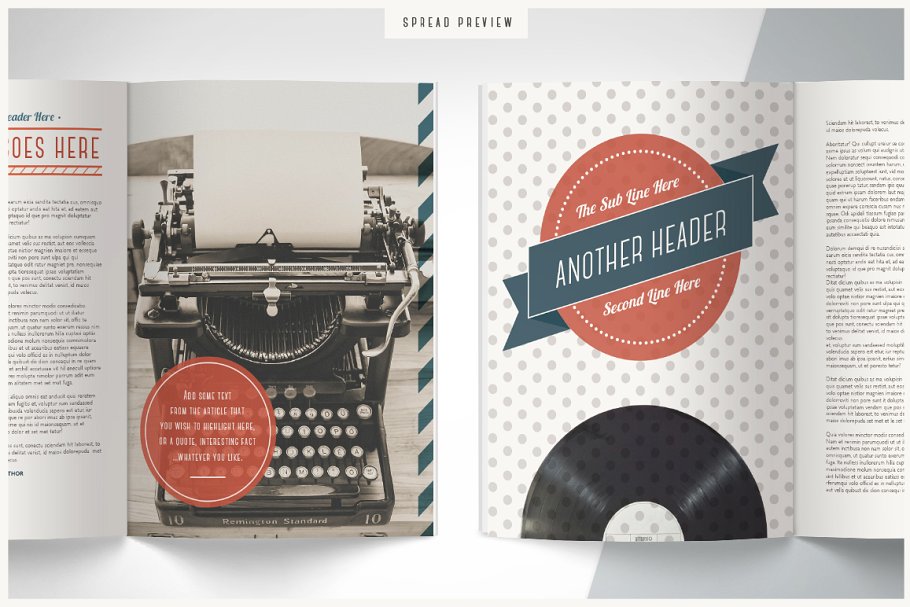 复古设计风格杂志模板 RETRO | Magazine插图(3)