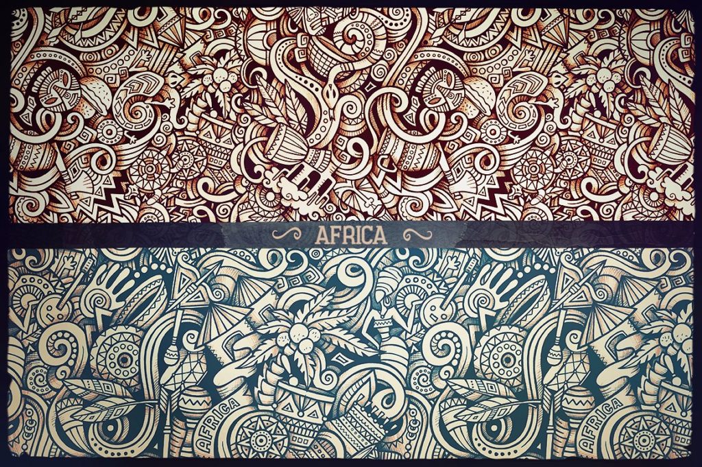 36款图形手绘涂鸦无缝背景模式[eps,jpg]插图(18)