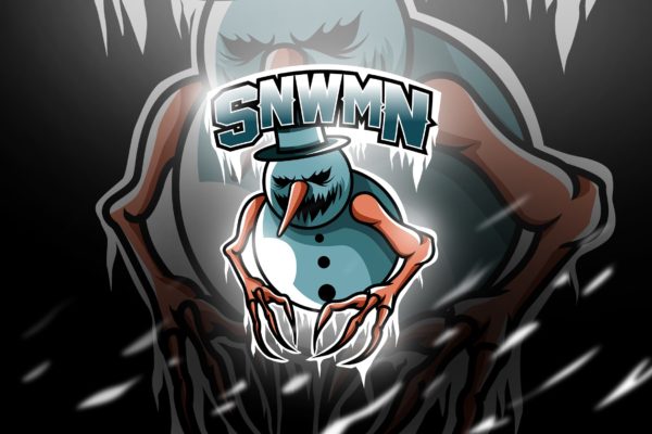 雪人恶魔形象电竞游戏俱乐部队徽Logo模板 SNWMN – Mascot &amp; Esport Logo