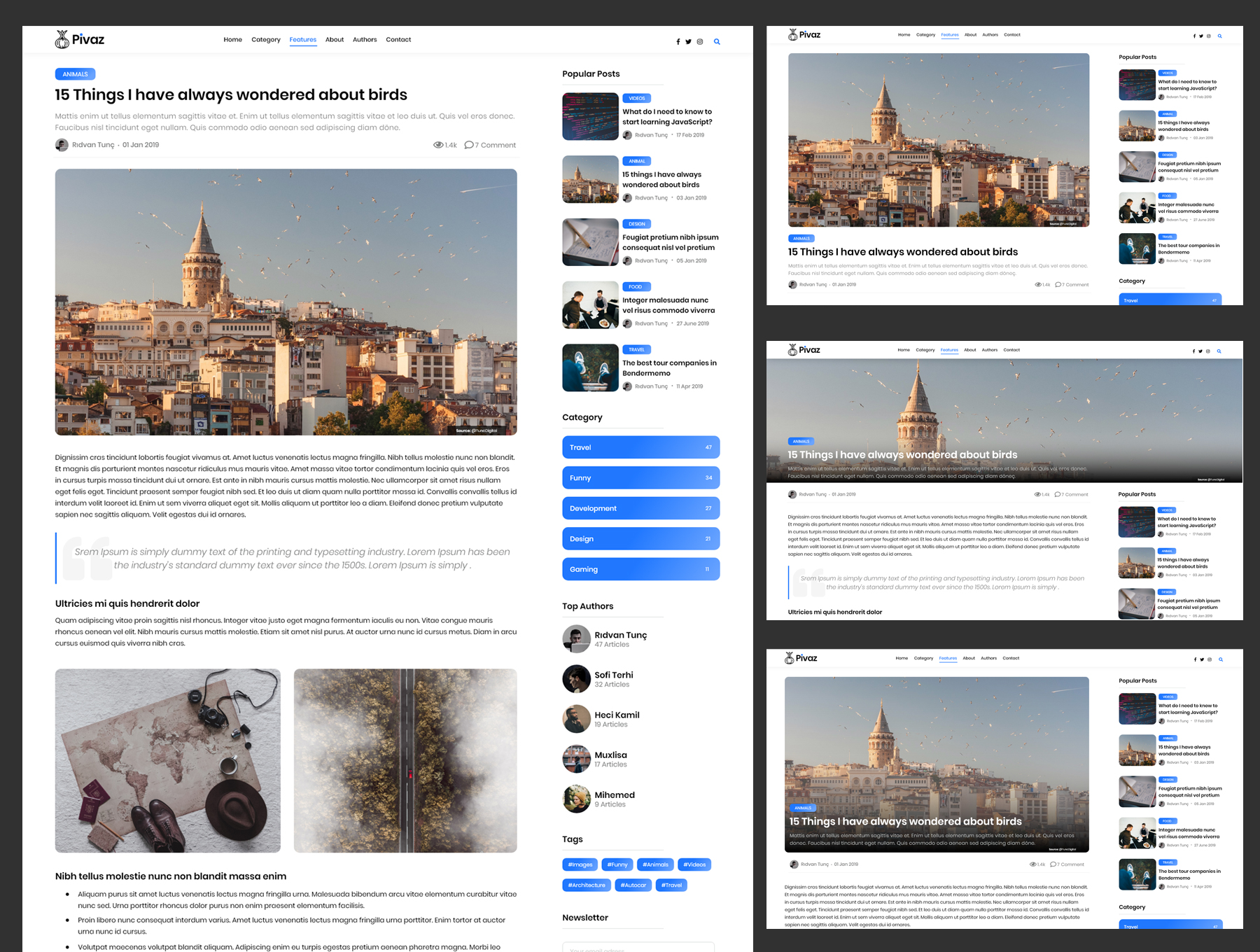 素材库下午茶：实用的网页博客主题模板下载[XD]插图(2)