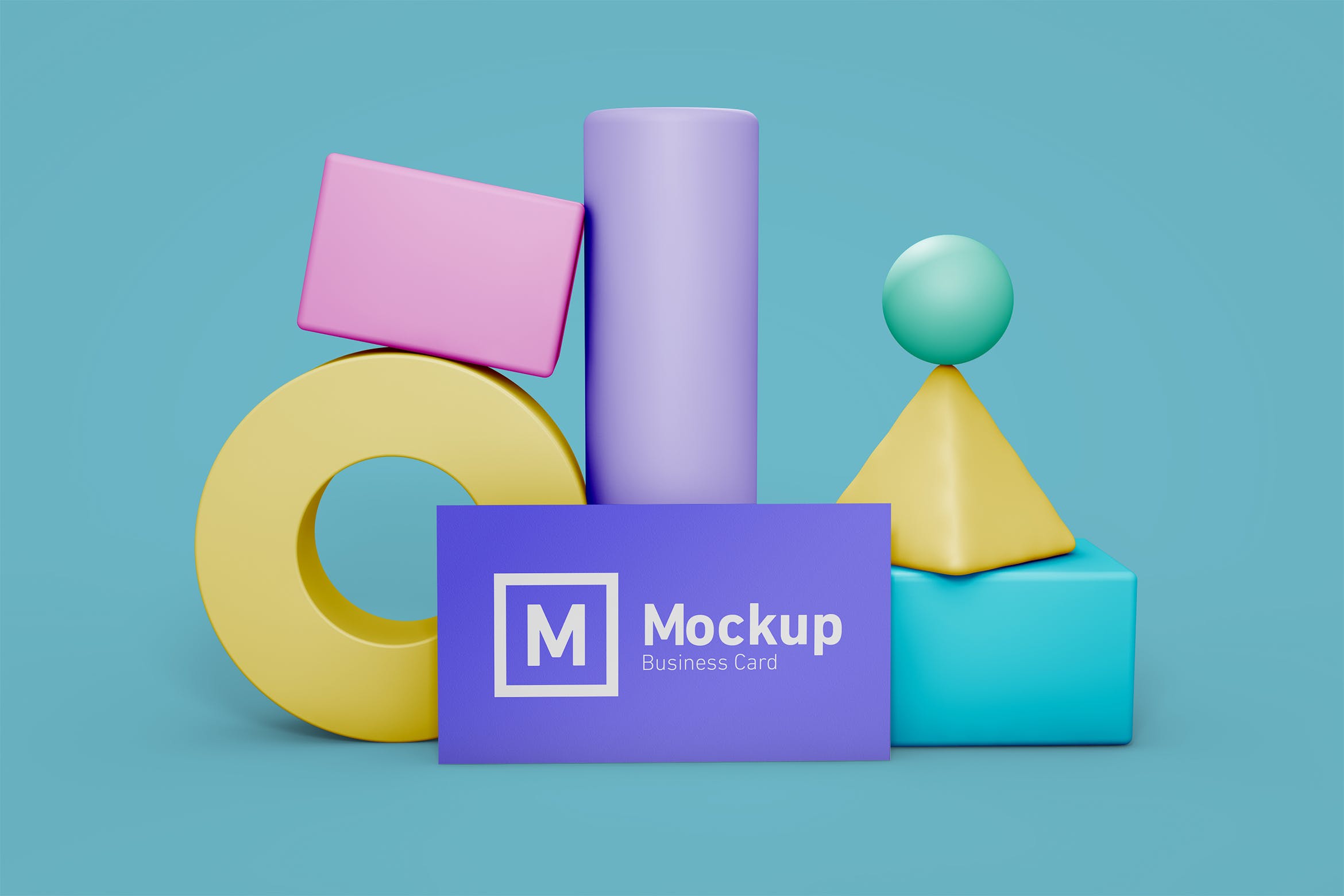 企业名片设计立面效果图样机模板 Business Card Still Life Mockup插图