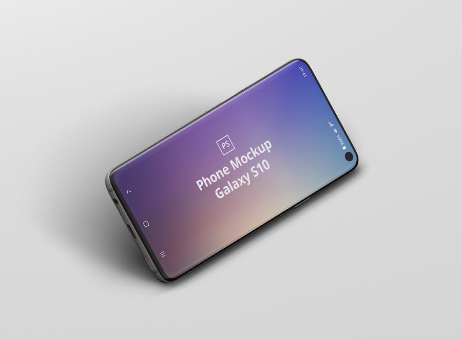 三星Galaxy S10智能手机素材库精选样机模板 Phone Mockup Galaxy S10插图(1)