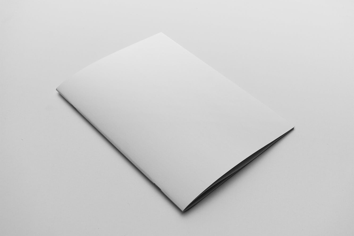 A4宣传小册子/企业画册封面设计45度角视图样机素材库精选 A4 Brochure Cover Mockup插图(1)