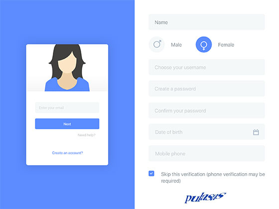 简约扁平登录表单素材之家精选sketch素材