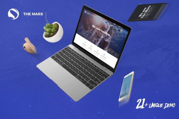 多行业适用企业官网设计PSD模板 The Mars – Multipurpose Creative Template