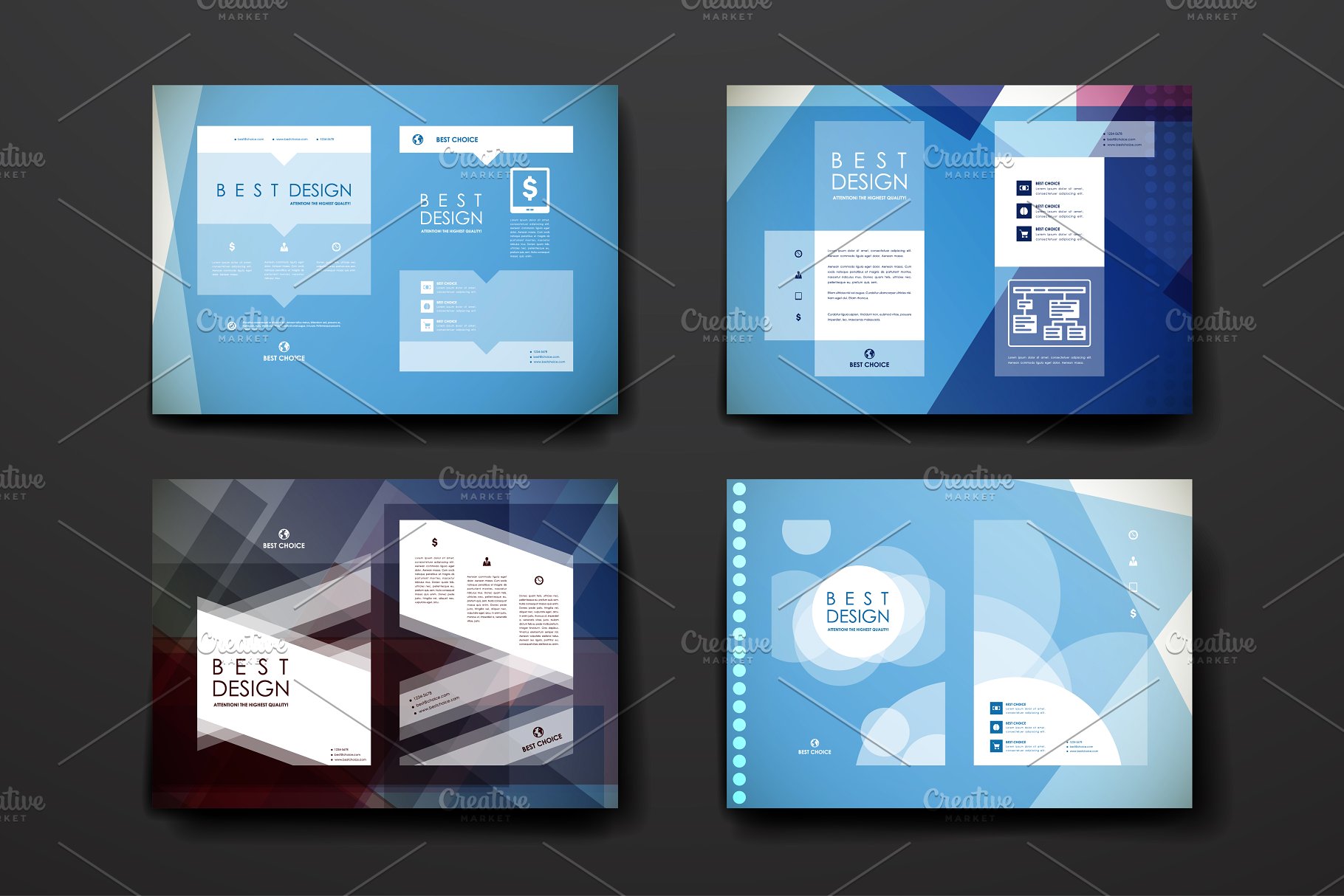 霓虹灯风格小册子模板 Beautiful Brochures插图