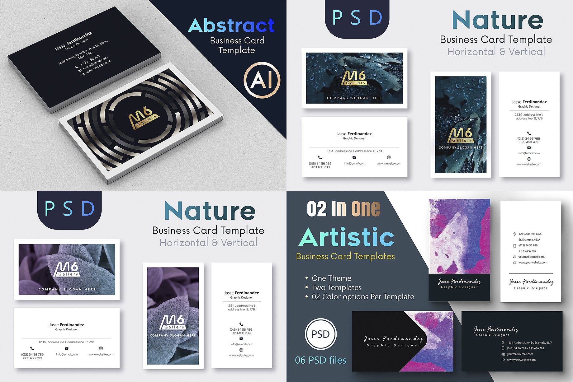 125个高品质的PSD和AI名片设计模板插图(23)