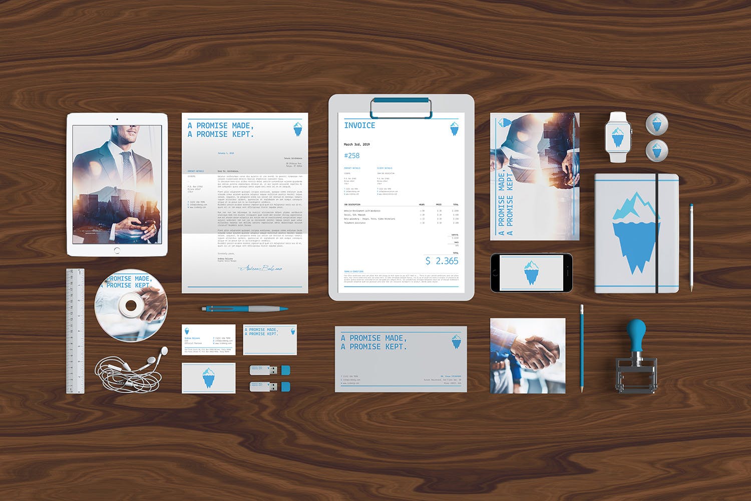 品牌VI标识设计企业办公文具素材库精选模板08 Brand Identity / Stationery Mockup 08插图(2)