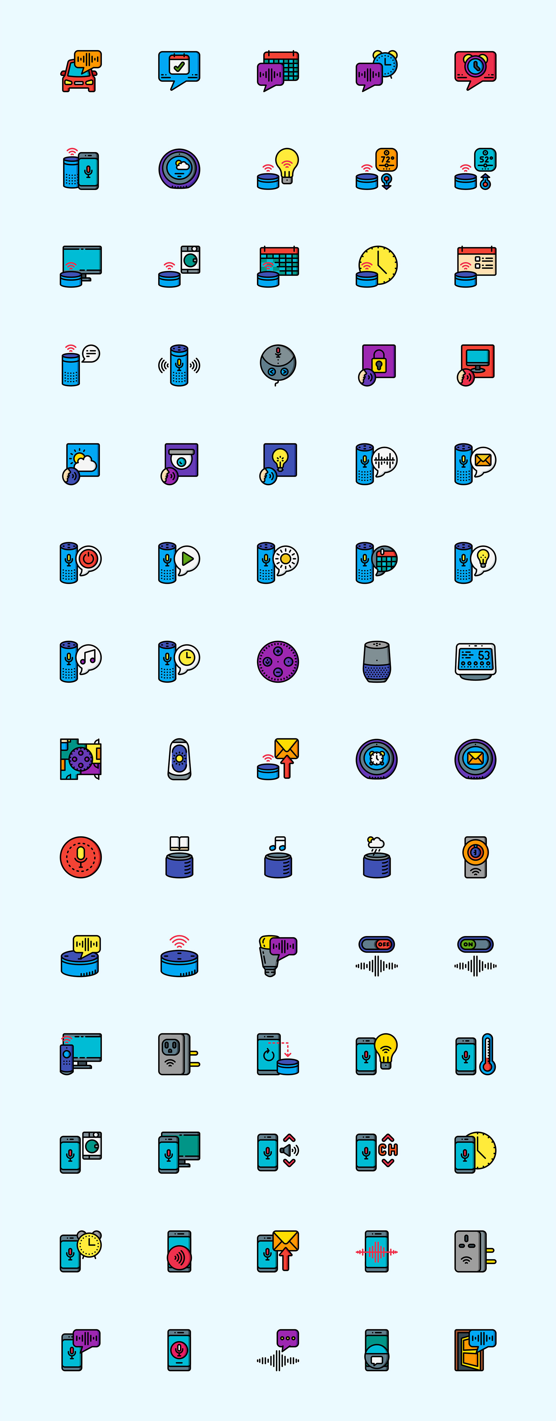 70 枚语音助理元素图标