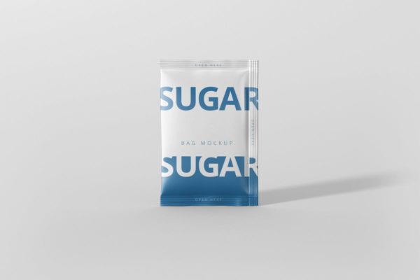 矩形糖袋/盐袋食品包装样机 Salt / Sugar Bag Mockup – Rectangle