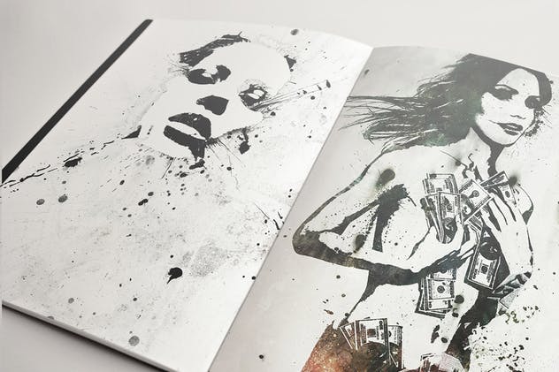 素描本内页艺术作品设计演示样机素材库精选 SketchBook Notebook Mock-ups插图(4)