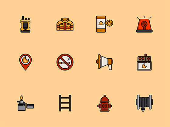 30 枚消防元素图标素材之家精选sketch素材