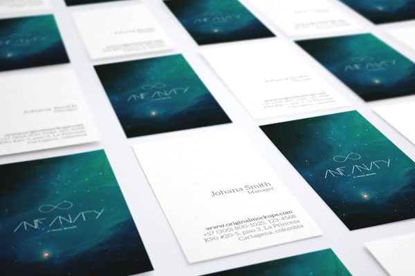 企业名片双面设计效果图样机1 Business Card Mockup 1