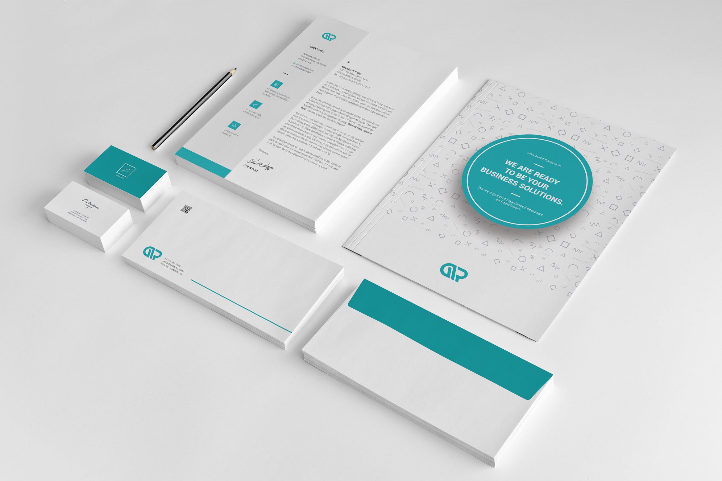 高端企业品牌VI视觉设计办公用品设计套件 Branding Stationery Pack插图