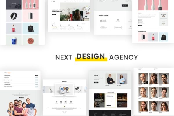 数字工作室&amp;创意设计服务机构网站设计PSD模板 Digital Studio &amp; Design Agency Portfolio Template