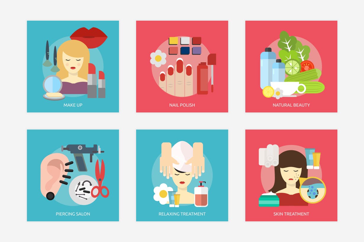 25个美容&时尚主题矢量插画素材库精选设计素材 Beauty and Fashion Vector Illustration插图(3)