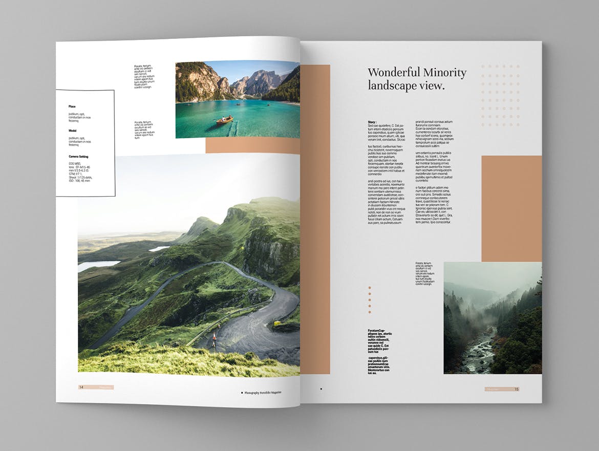 人物/旅游摄影作品集杂志设计INDD模板 Portofolio – Magazine Templates插图(8)