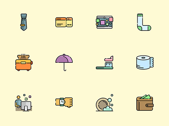 60 枚日常行为元素图标素材之家精选sketch素材