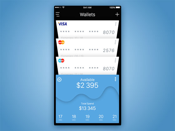 信用卡列表界面素材之家精选sketch素材
