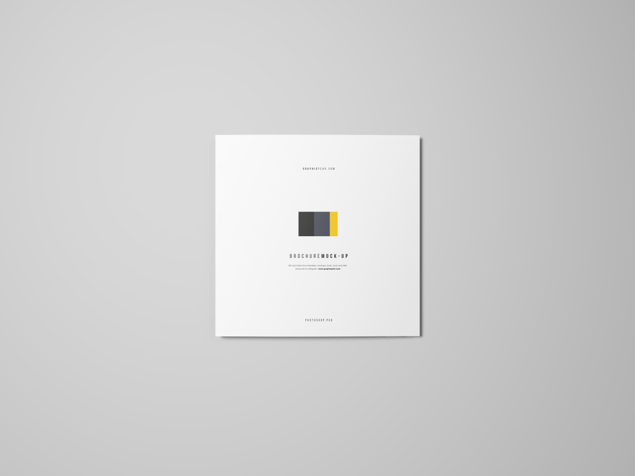 方形三折小册子设计内页印刷效果图样机模板 Square Tri-Fold Brochure Mockup插图(7)