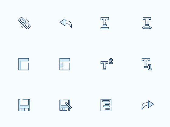 40 枚文本编辑器元素图标素材之家精选sketch素材