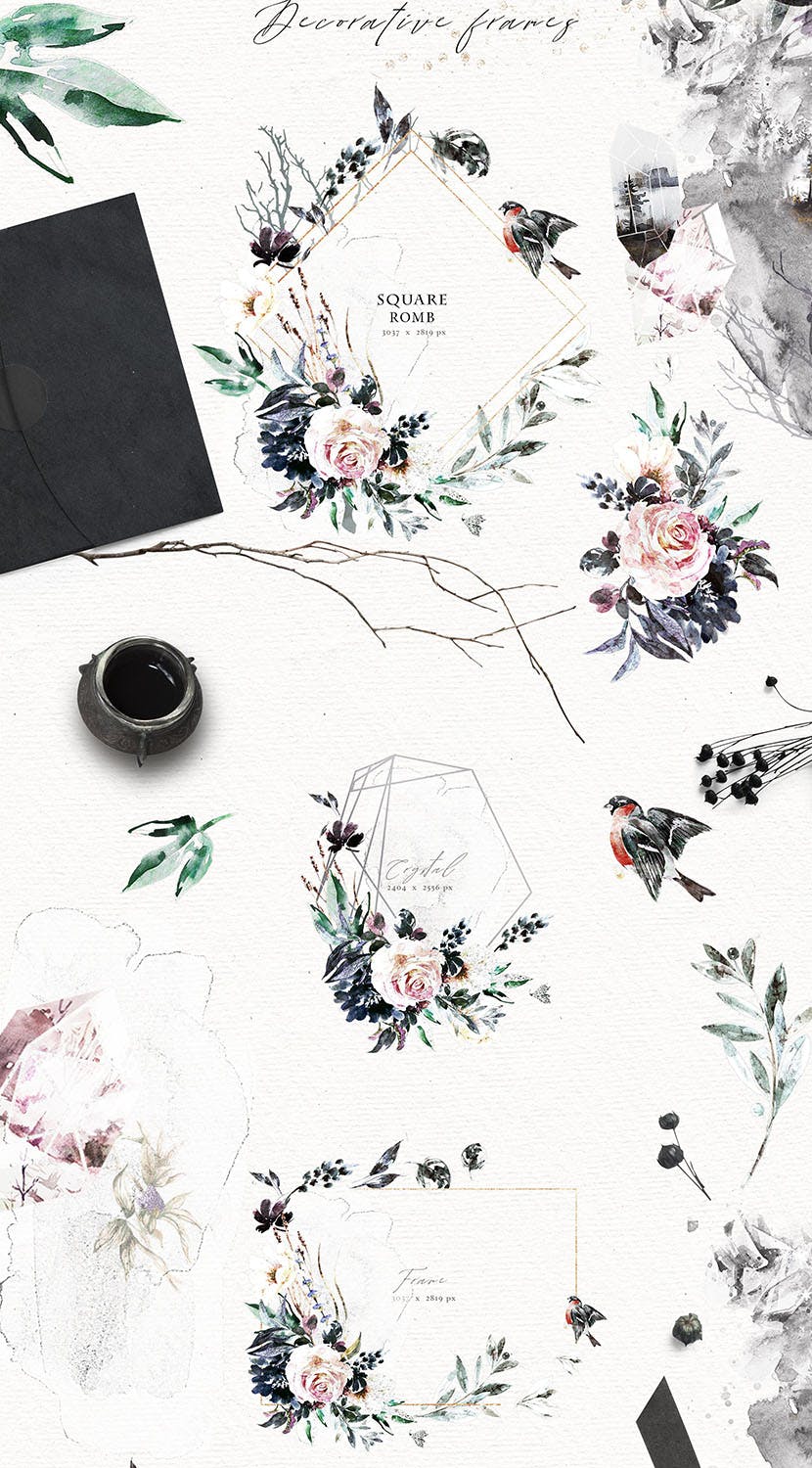 高品质梦幻水彩矢量插画素材大合集[1.88GB] Fantasy illustrations “Once in the dream”插图(5)