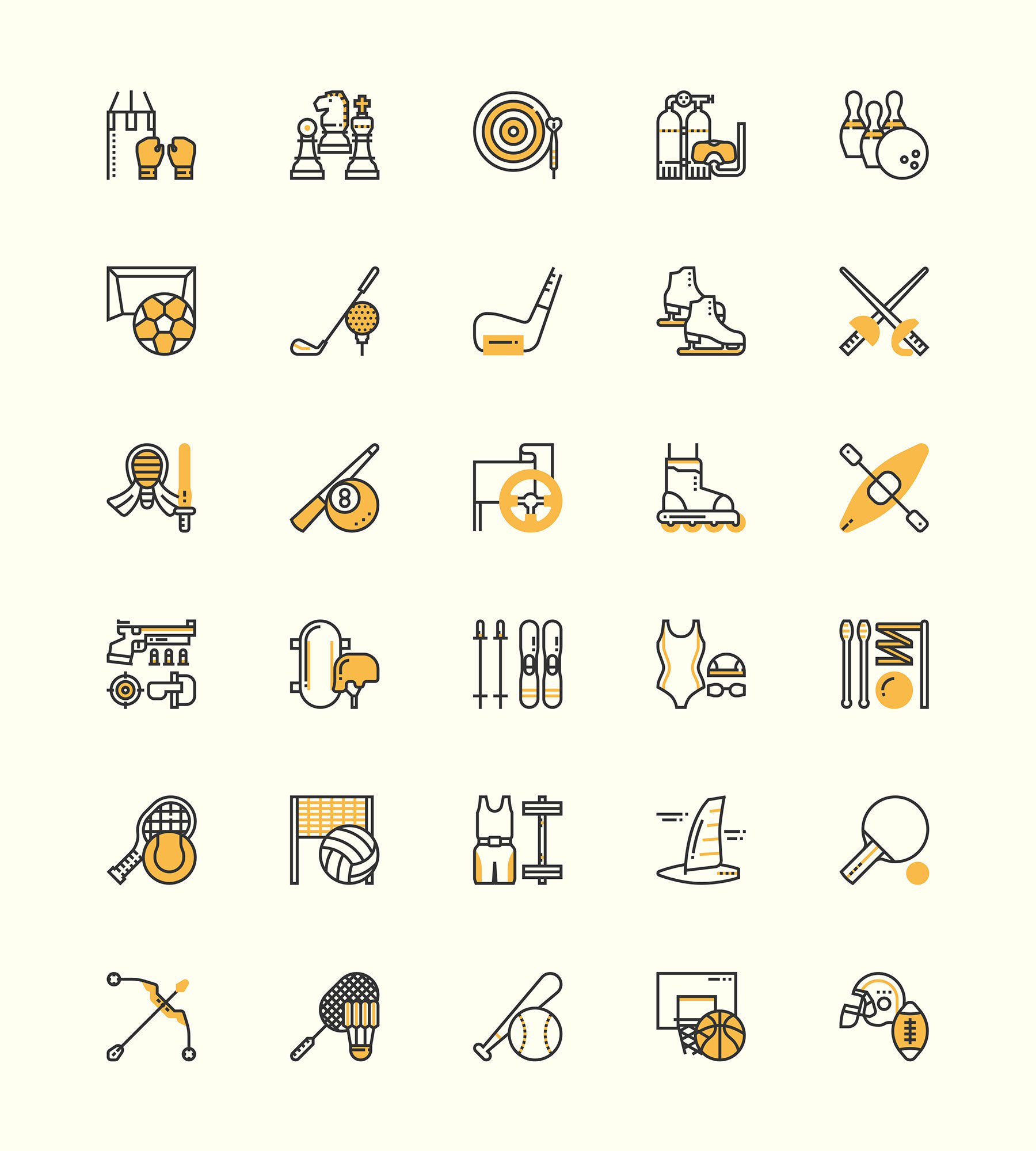 30 枚运动器材图标