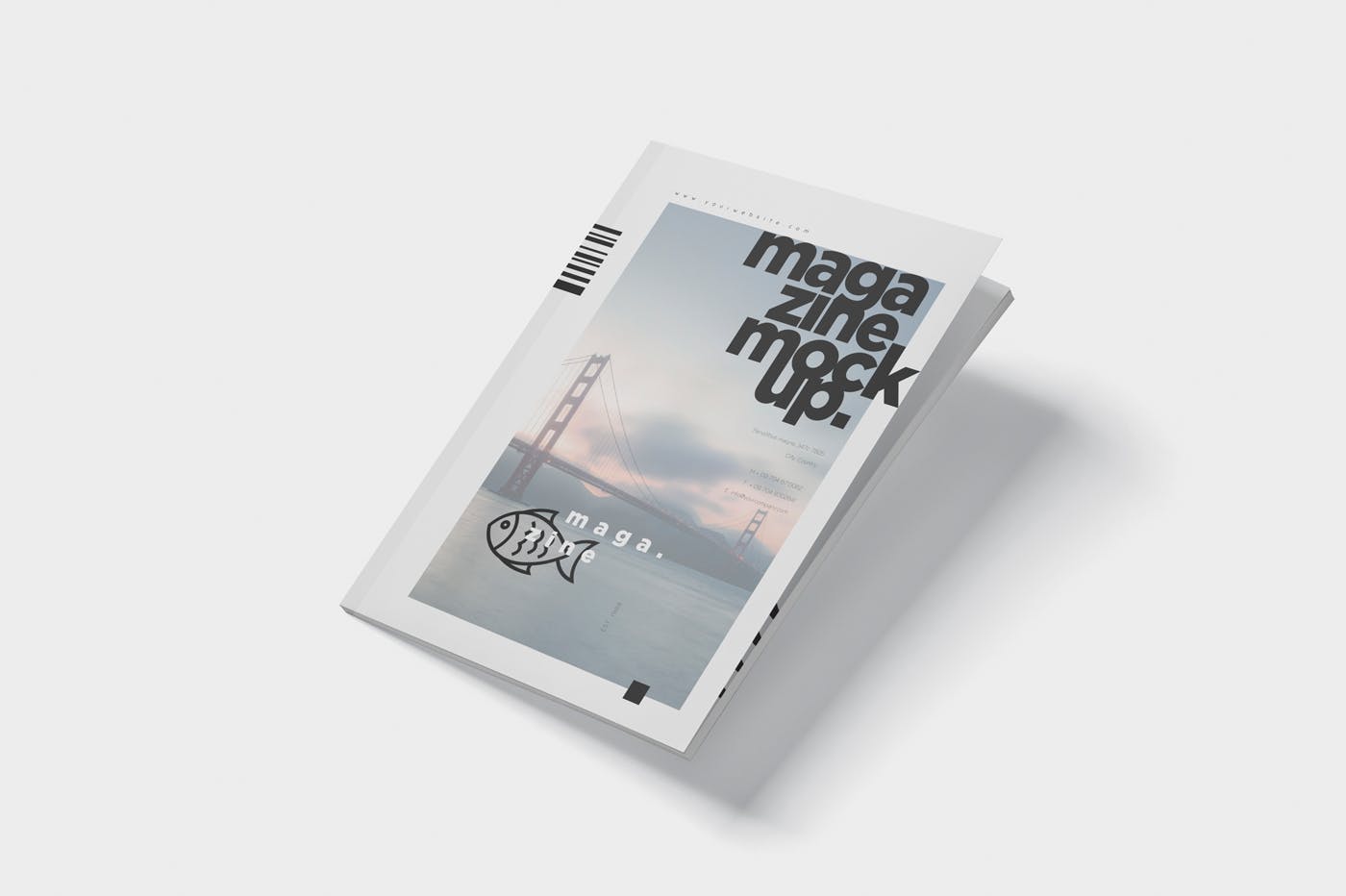 A4尺寸大小杂志封面&内页版式设计图样机素材库精选 Magazine Mockup – A4 210×297 mm Size插图(2)