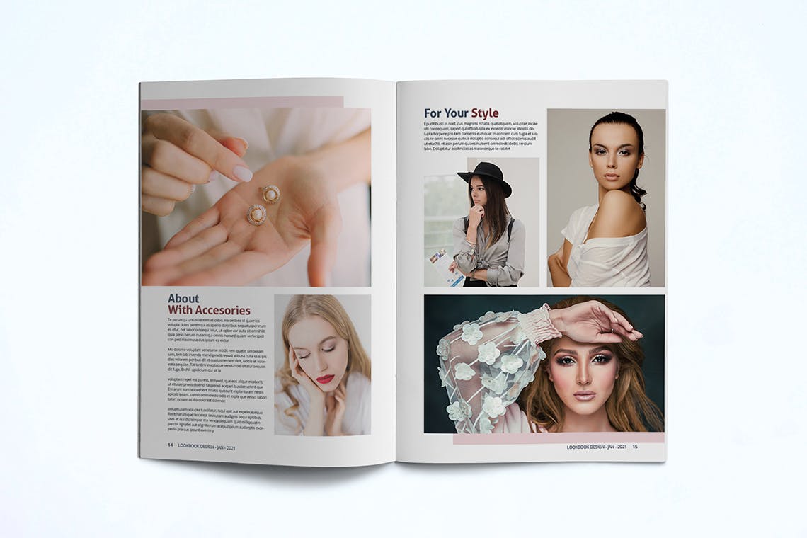 女性时尚服饰产品画册素材库精选Lookbook设计模板 Fashion Lookbook Template插图(11)