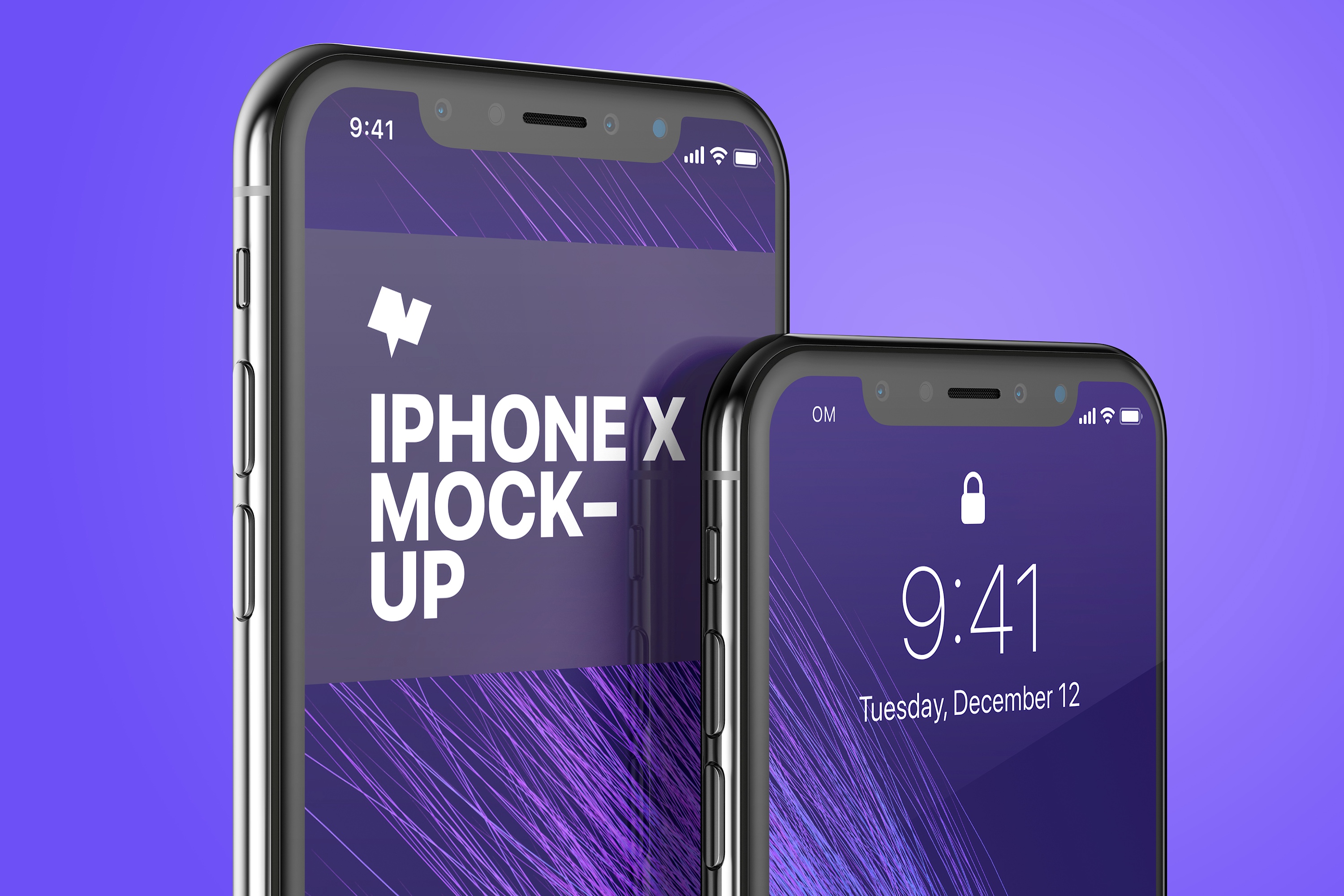 iPhone X手机屏幕UI界面设计局部效果图样机05 iPhone X Mockup 05插图(3)